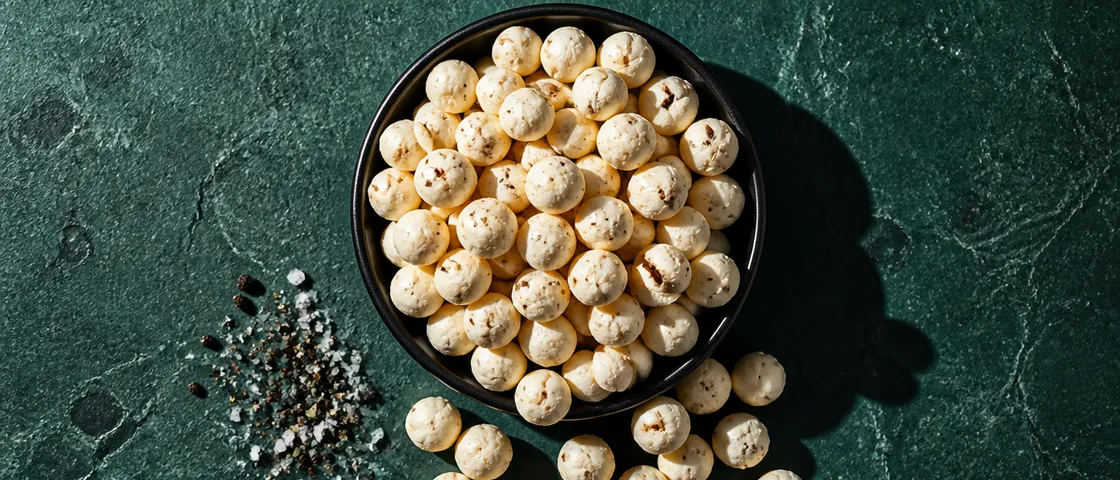 A bowl of Supreme Salt & Pepper makhana